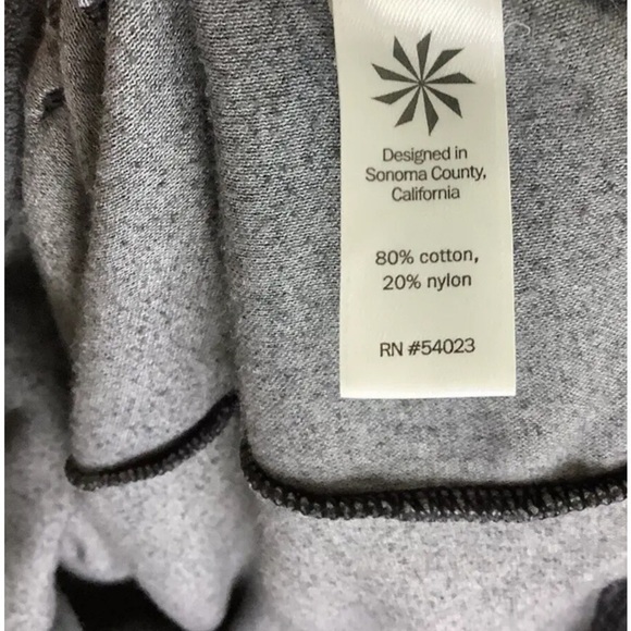 Athleta Sz S Velour Cowlneck Sweatshirt Gray Cotton Nylon Pullover Style - Picture 7 of 7